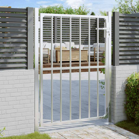 Cancello da Giardino 100x125 cm in Acciaio Inossidabile