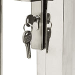 Cancello da giardino 100x145 cm in acciaio inox