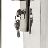 Cancello da giardino 100x145 cm in acciaio inox