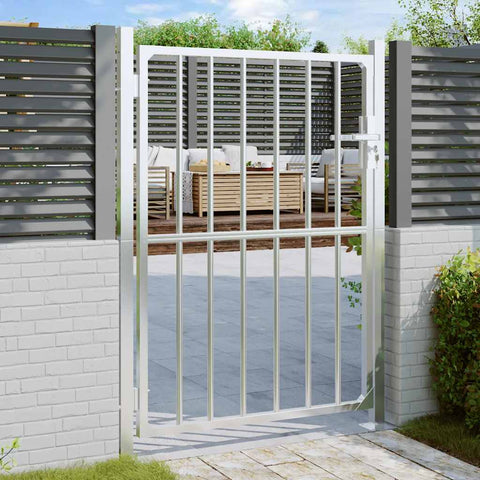 Cancello da Giardino 100x150 cm in Acciaio Inossidabile