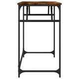 Scrivania Fumo 100x45x76cm Legno e Acciaio Verniciato a Polvere