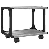 Supporto Stampante 2 Piani Grigio Sonoma 41x28x33,5 truciolato