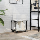 Supporto Stampante 2 Piani Grigio Sonoma 41x28x33,5 truciolato