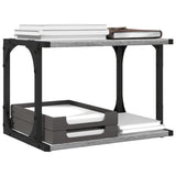Supporto Stampante 2 Piani Grigio Sonoma 41x28x33,5 truciolato