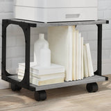 Supporto Stampante 2 Piani Grigio Sonoma 41x28x33,5 truciolato
