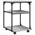 Supporto Stampante 3 Piani Grigio Sonoma 43x48x64cm truciolato