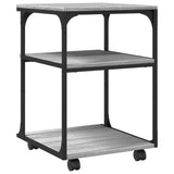 Supporto Stampante 3 Piani Grigio Sonoma 43x48x64cm truciolato