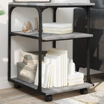 Supporto Stampante 3 Piani Grigio Sonoma 43x48x64cm truciolato