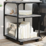 Supporto Stampante 3 Piani Grigio Sonoma 43x48x64cm truciolato