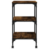 Supporto Stampante 3 Livelli Rovere Fumo 50x41x75cm truciolato