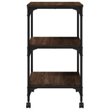 Supporto Stampante 3Piani Rovere Marrone 50x41x75cm truciolato