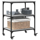 Carrello da Cucina Grigio Sonoma 60x41x76 cm Legno truciolato