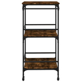 Carrello da Cucina Rovere Fumo 60,5x50x105 cm Legno truciolato