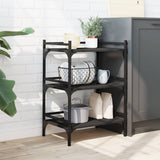 Carrello da Cucina Nero 50x35x75,5 cm in Legno truciolato