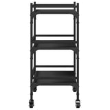 Carrello da Cucina Nero 50x35x75,5 cm in Legno truciolato