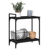 Carrello da Cucina Nero 60,5x31x72,5 cm in Legno truciolato