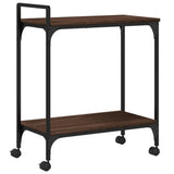 Carrello Cucina Rovere Marrone 60,5x31x72,5cm Legno truciolato