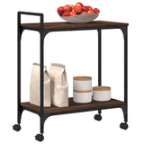 Carrello Cucina Rovere Marrone 60,5x31x72,5cm Legno truciolato