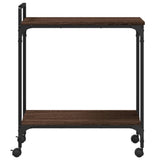 Carrello Cucina Rovere Marrone 60,5x31x72,5cm Legno truciolato