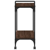 Carrello Cucina Rovere Marrone 60,5x31x72,5cm Legno truciolato