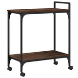Carrello Cucina Rovere Marrone 60,5x31x72,5cm Legno truciolato
