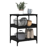 Carrello da Cucina Nero 60x41x80,5 cm in Legno truciolato