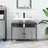 Mobile Lavabo Bagno Grigio Sonoma 80x30x60 cm Legno truciolato