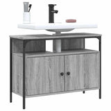 Mobile Lavabo Bagno Grigio Sonoma 80x30x60 cm Legno truciolato