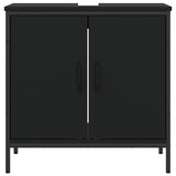Mobile Lavabo Bagno Nero 60x30x60 cm in Legno truciolato