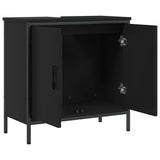 Mobile Lavabo Bagno Nero 60x30x60 cm in Legno truciolato