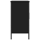 Mobile Lavabo Bagno Nero 60x30x60 cm in Legno truciolato