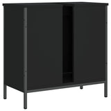 Mobile Lavabo Bagno Nero 60x30x60 cm in Legno truciolato