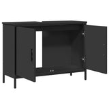 Mobile Lavabo Bagno Nero 80x30x60 cm in Legno truciolato