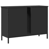 Mobile Lavabo Bagno Nero 80x30x60 cm in Legno truciolato