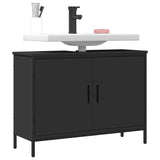 Mobile Lavabo Bagno Nero 80x30x60 cm in Legno truciolato