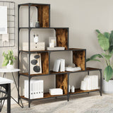 Libreria 4 Gradini Rovere Fumo 139x33,5x149cm Legno truciolato