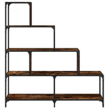 Libreria 4 Gradini Rovere Fumo 139x33,5x149cm Legno truciolato