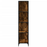 Libreria 4 Gradini Rovere Fumo 139x33,5x149cm Legno truciolato