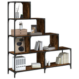 Libreria 4 Gradini Rovere Fumo 139x33,5x149cm Legno truciolato