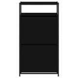 Scarpiera Nera 60x34x112 cm in Legno truciolato