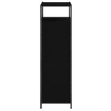 Scarpiera Nera 60x34x112 cm in Legno truciolato