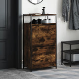 Scarpiera Rovere Fumo 60x34x112 cm in Legno truciolato