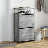 Scarpiera Grigio Sonoma 60x34x112 cm in Legno truciolato
