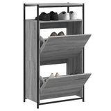 Scarpiera Grigio Sonoma 60x34x112 cm in Legno truciolato