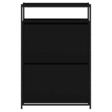 Scarpiera Nera 75x34x112 cm in Legno truciolato