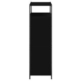 Scarpiera Nera 75x34x112 cm in Legno truciolato