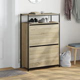 Scarpiera Rovere Sonoma 75x34x112 cm in Legno truciolato