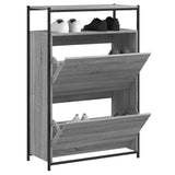 Scarpiera Grigio Sonoma 75x34x112 cm in Legno truciolato