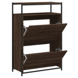 Scarpiera Rovere Marrone 75x34x112 cm in Legno truciolato
