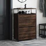 Scarpiera Rovere Marrone 75x34x112 cm in Legno truciolato